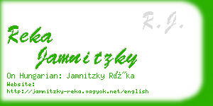 reka jamnitzky business card